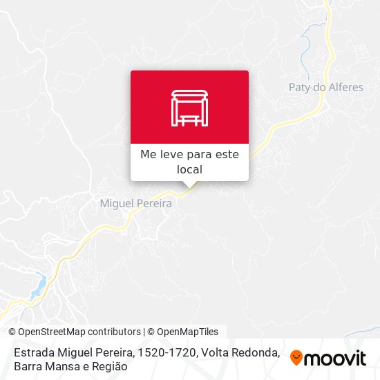 Estrada Miguel Pereira, 1520-1720 mapa