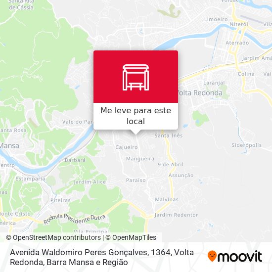 Avenida Waldomiro Peres Gonçalves, 1364 mapa