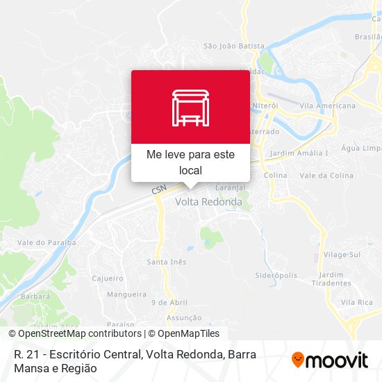 R. 21 - Escritório Central mapa