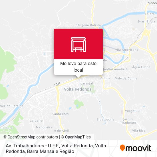 Av. Trabalhadores - U.F.F., Volta Redonda mapa