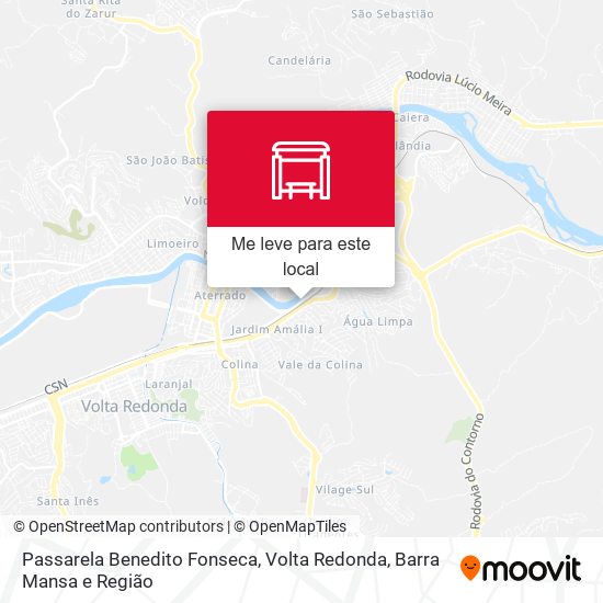 Passarela Benedito Fonseca mapa
