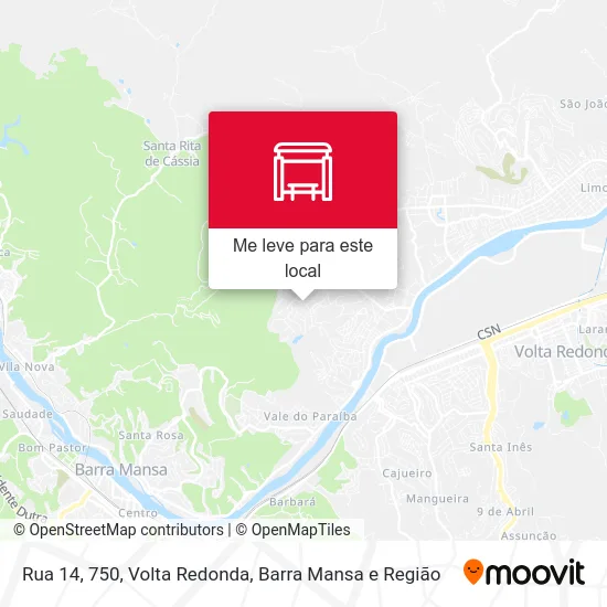 Rua 14, 750 mapa