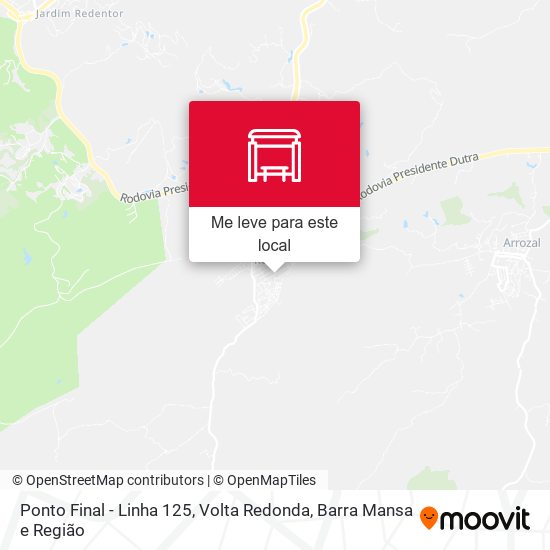 Ponto Final - Linha 125 mapa