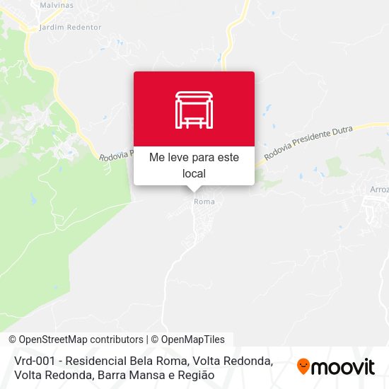Vrd-001 - Residencial Bela Roma, Volta Redonda mapa