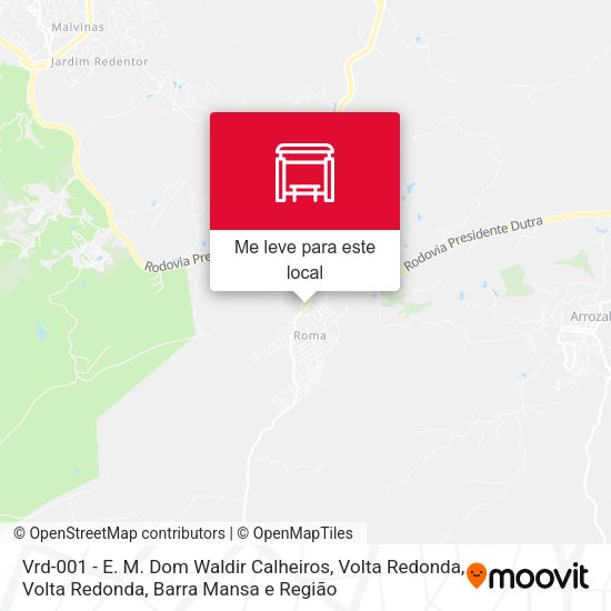 Vrd-001 - E. M. Dom Waldir Calheiros, Volta Redonda mapa