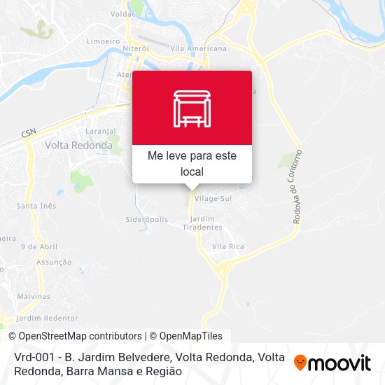 Vrd-001 - B. Jardim Belvedere, Volta Redonda mapa