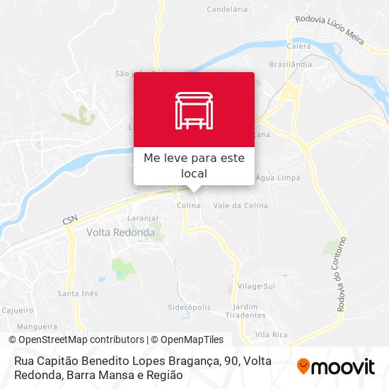 Rua Capitão Benedito Lopes Bragança, 90 mapa