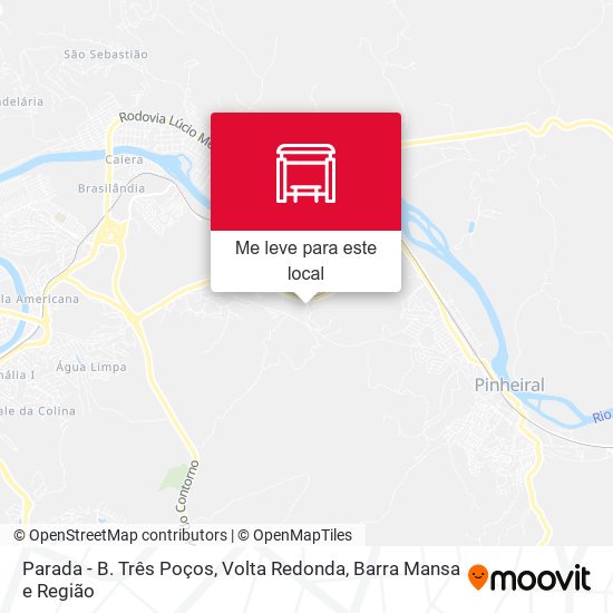 Parada - B. Três Poços mapa