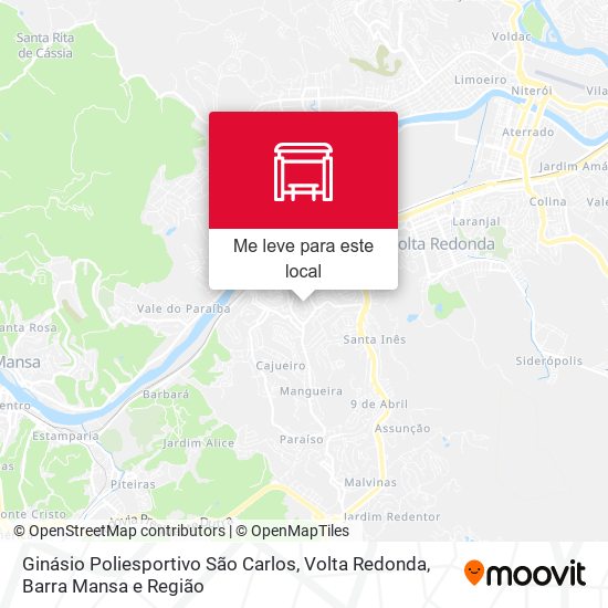 Ginásio Poliesportivo São Carlos mapa