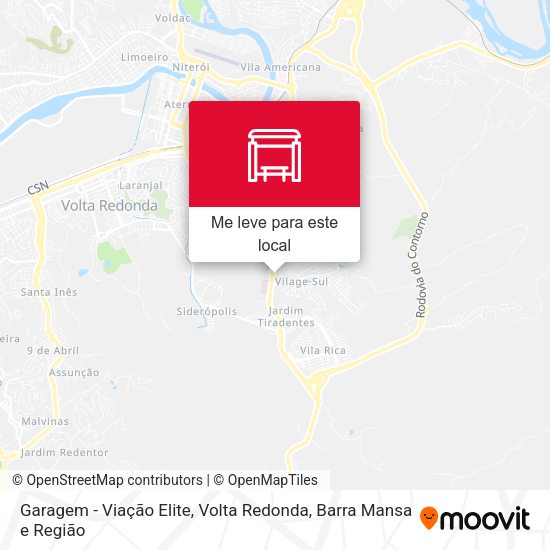 Garagem - Viação Elite mapa