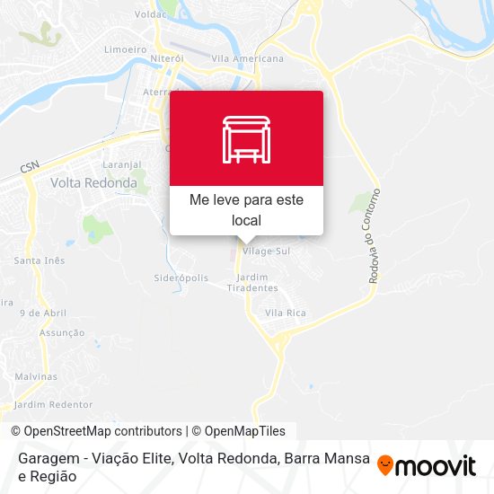 Garagem - Viação Elite mapa