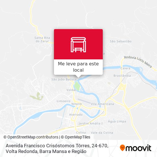 Avenida Francisco Crisóstomos Tôrres, 24-670 mapa