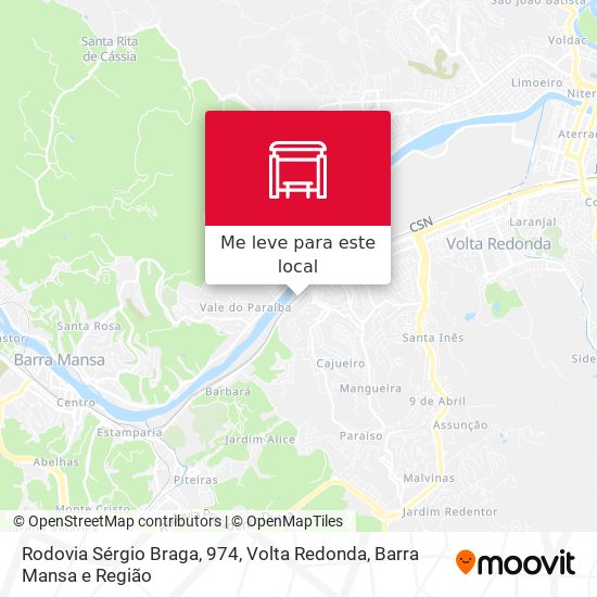Rodovia Sérgio Braga, 974 mapa
