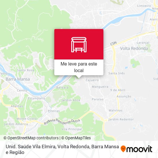Unid. Saúde Vila Elmira mapa