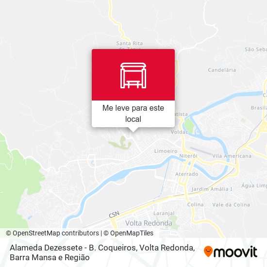 Alameda Dezessete - B. Coqueiros mapa