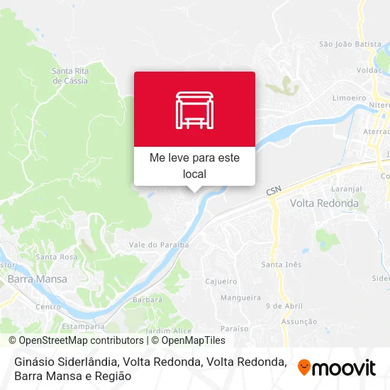 Ginásio Siderlândia, Volta Redonda mapa