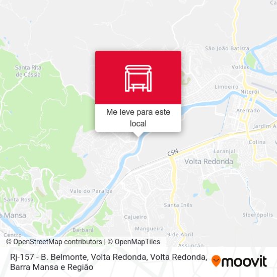 Rj-157 - B. Belmonte, Volta Redonda mapa