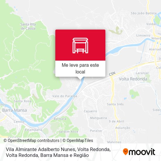 Vila Almirante Adalberto Nunes, Volta Redonda mapa