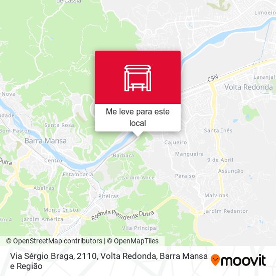Via Sérgio Braga, 2110 mapa