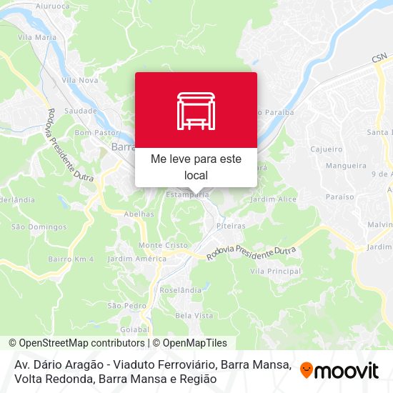 Av. Dário Aragão - Viaduto Ferroviário, Barra Mansa mapa