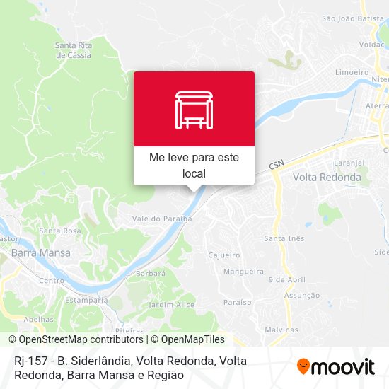 Rj-157 - B. Siderlândia, Volta Redonda mapa
