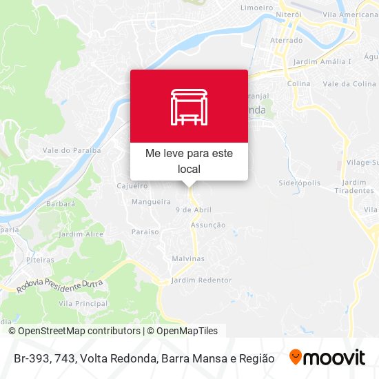 Br-393, 743 mapa