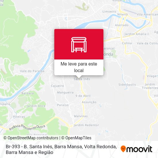 Br-393 - B. Santa Inês, Barra Mansa mapa