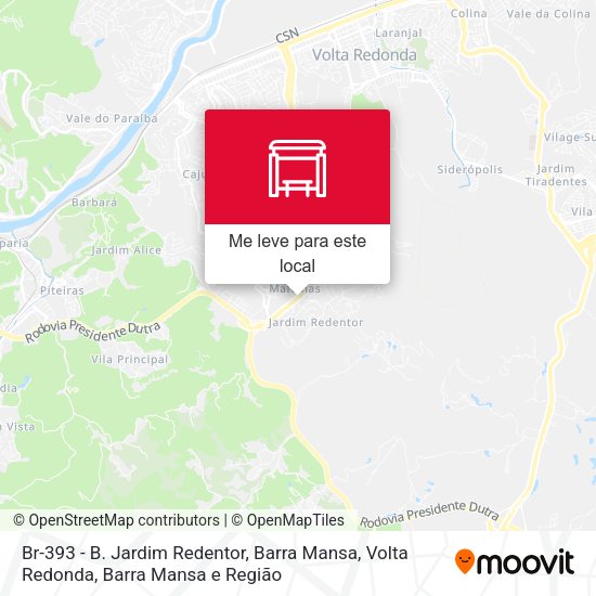 Br-393 - B. Jardim Redentor, Barra Mansa mapa