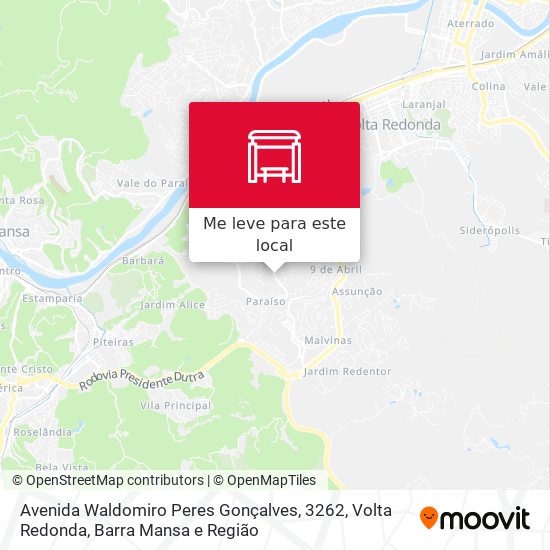 Avenida Waldomiro Peres Gonçalves, 3262 mapa