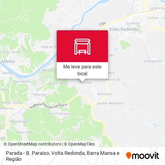 Parada - B. Paraíso mapa