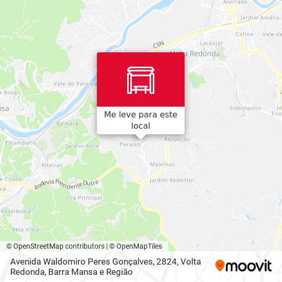 Avenida Waldomiro Peres Gonçalves, 2824 mapa