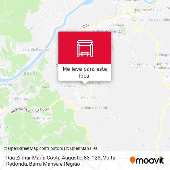 Rua Zilmar Maria Costa Augusto, 83-123 mapa