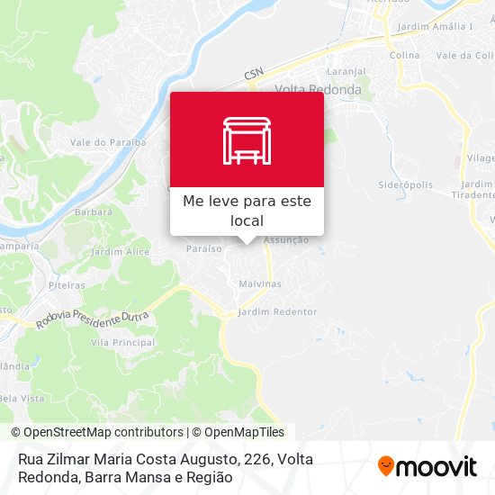 Rua Zilmar Maria Costa Augusto, 226 mapa