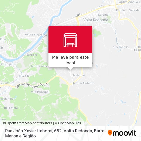 Rua João Xavier Itaboraí, 682 mapa