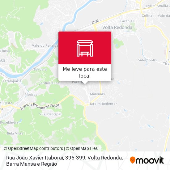 Rua João Xavier Itaboraí, 395-399 mapa