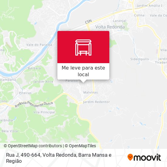 Rua J, 490-664 mapa