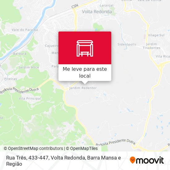 Rua Três, 433-447 mapa