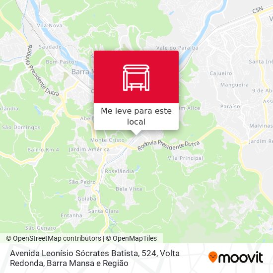 Avenida Leonísio Sócrates Batista, 524 mapa