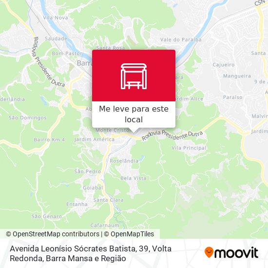 Avenida Leonísio Sócrates Batista, 39 mapa