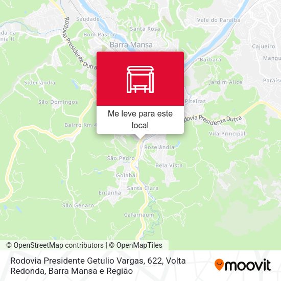 Rodovia Presidente Getulio Vargas, 622 mapa