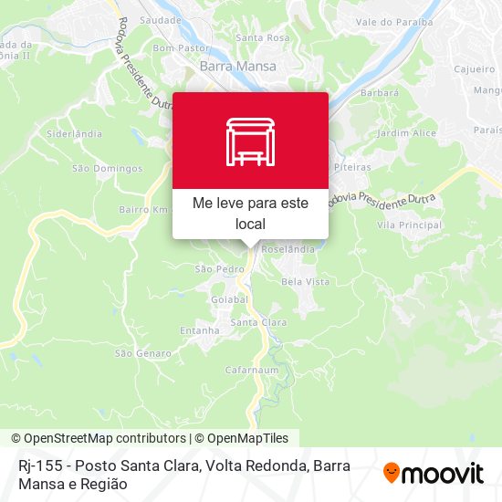 Rj-155 - Posto Santa Clara mapa