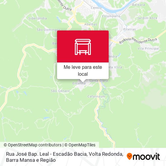 Rua José Bap. Leal - Escadão Bacia mapa