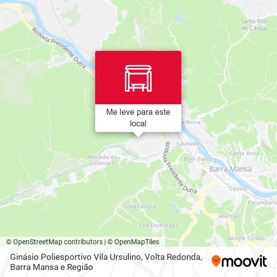 Ginásio Poliesportivo Vila Ursulino mapa