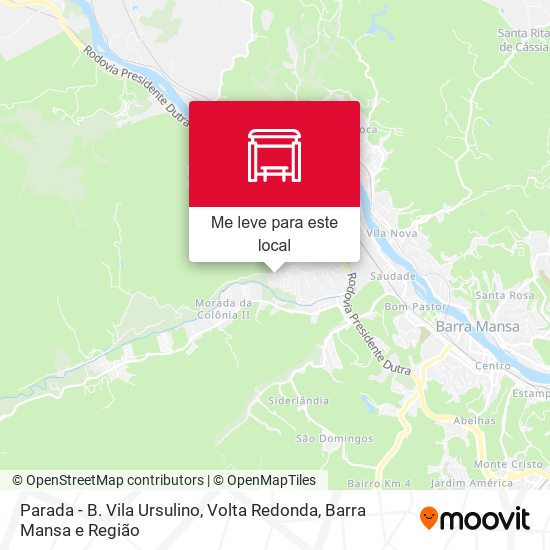Parada - B. Vila Ursulino mapa