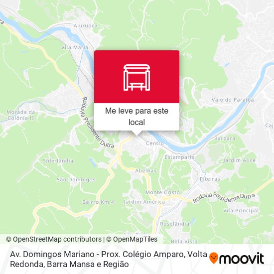 Av. Domingos Mariano - Prox. Colégio Amparo mapa