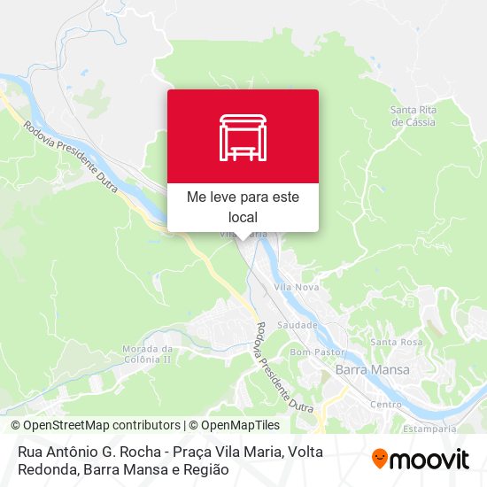 Rua Antônio G. Rocha - Praça Vila Maria mapa