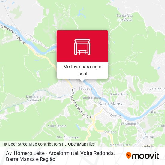 Av. Homero Leite - Arcelormittal mapa