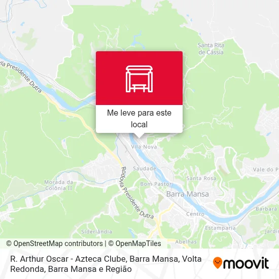 R. Arthur Oscar - Azteca Clube, Barra Mansa mapa