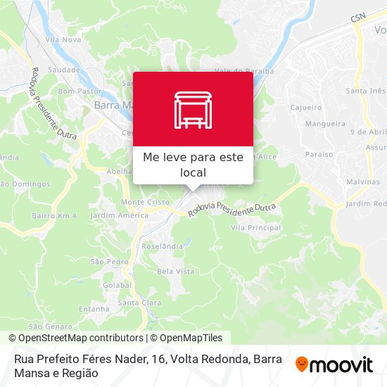 Rua Prefeito Féres Nader, 16 mapa