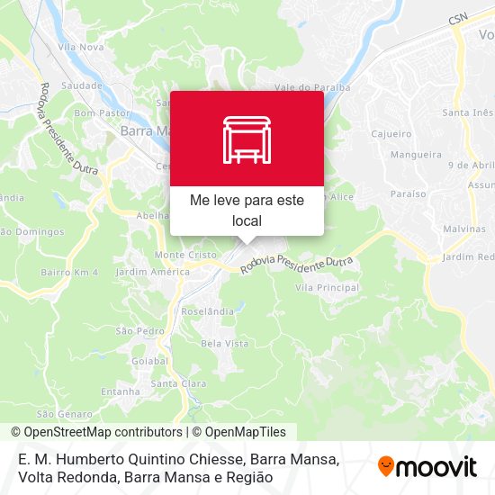 E. M. Humberto Quintino Chiesse, Barra Mansa mapa